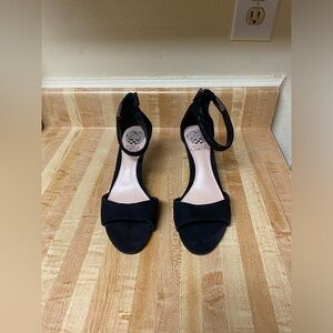 Vince Camuto Elegant Black Ankle Strap Heels